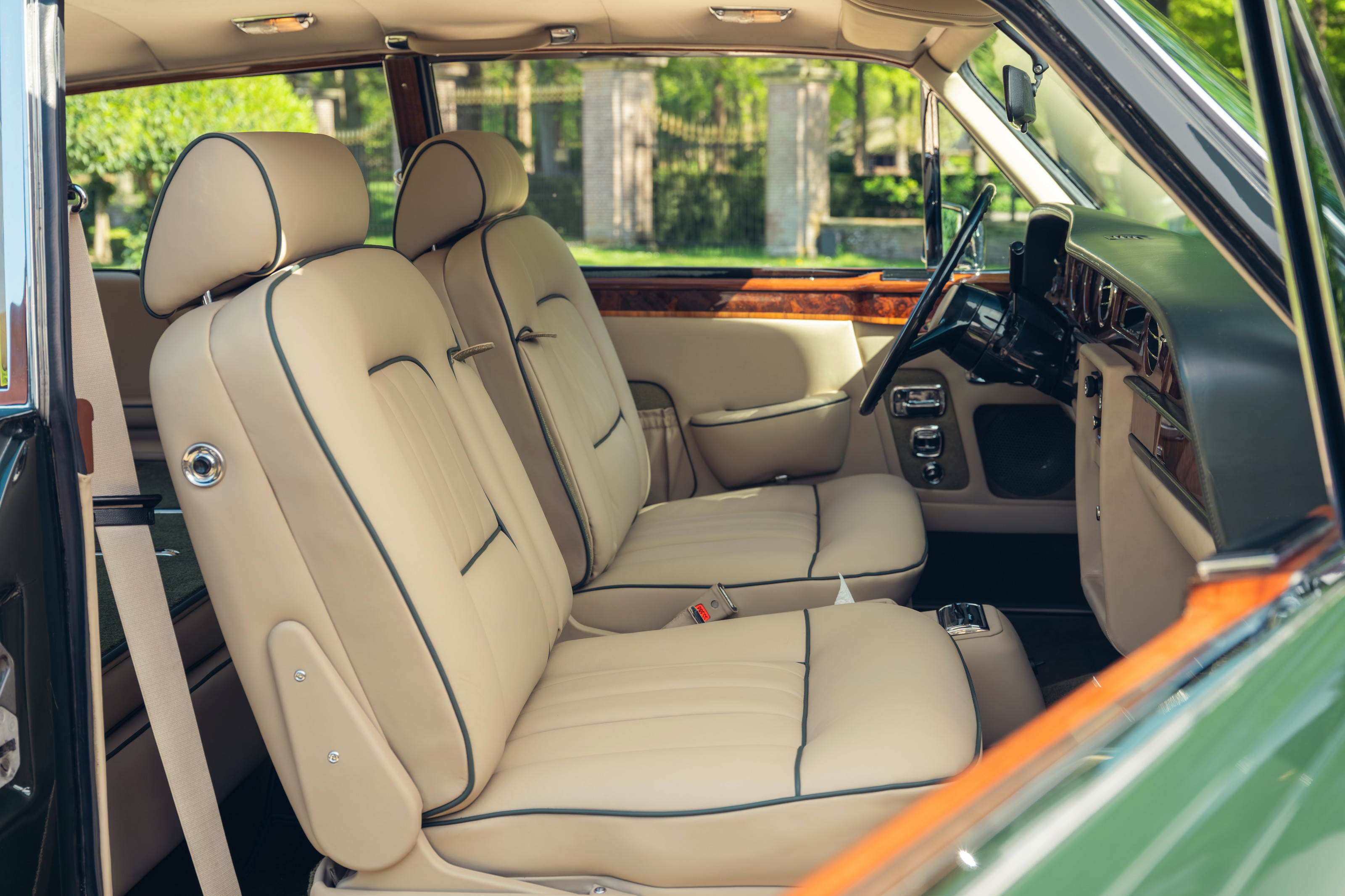 The re-trimmed front seats