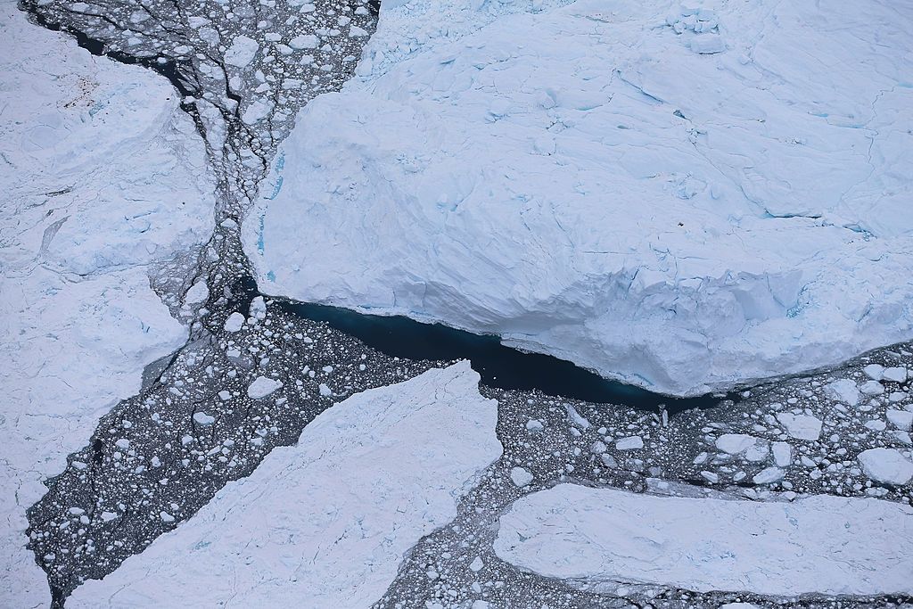 Icebergs in Greenland.