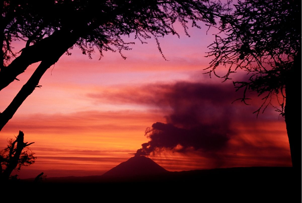 Ol Doinyo Lengai in Tanzania is the only volcano on Earth that gushes natrocarbonatite lava.