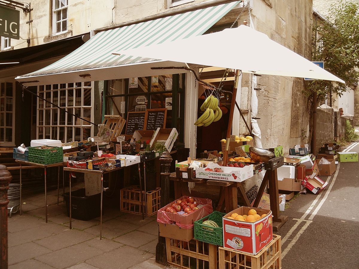 Sample image taken with Camp Snap 2 digital compact camera showing grocery shopfront