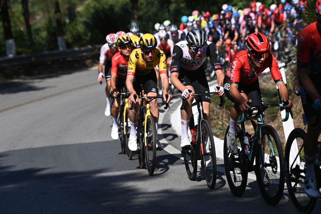 GUILIN CHINA OCTOBER 16 Vegard Stake Laengen of Norway and UAE Team Emirates competes during the 4th GreeTour of Guangxi 2023 Stage 5 a 2096km stage from Liuzhou to Guilin UCIWT on October 16 2023 in Guilin China Photo by Tim de WaeleGetty Images