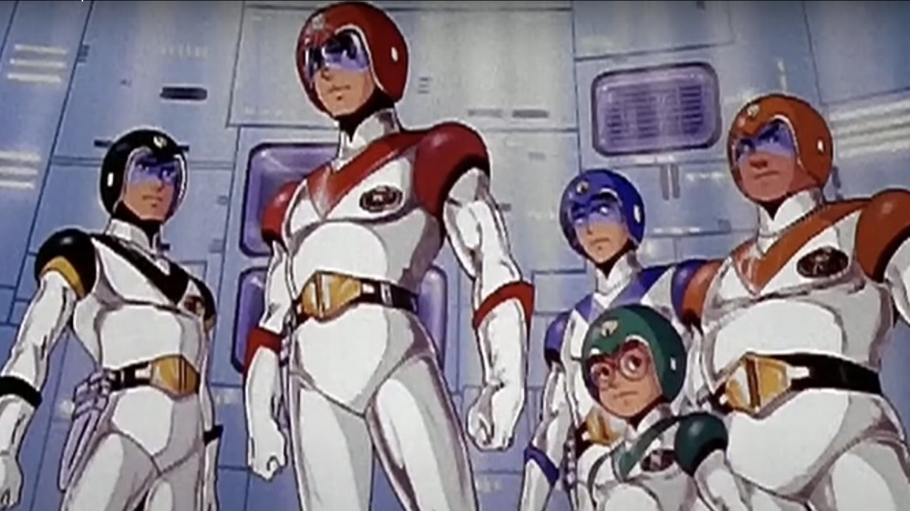 The heroes of Voltron gathered together in uniform