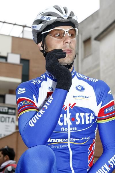 Tom Boonen (Quick Step) is used to cold weather