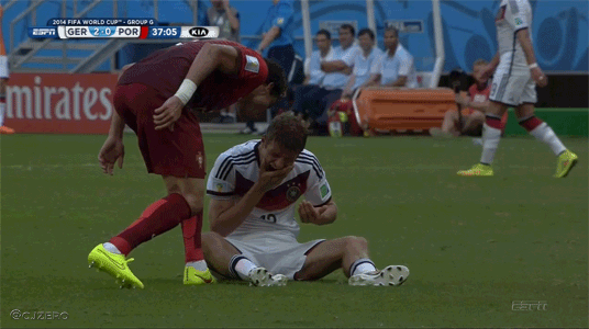 World Cup 2014: Watch the headbutt that probably cost Portugal its game against Germany