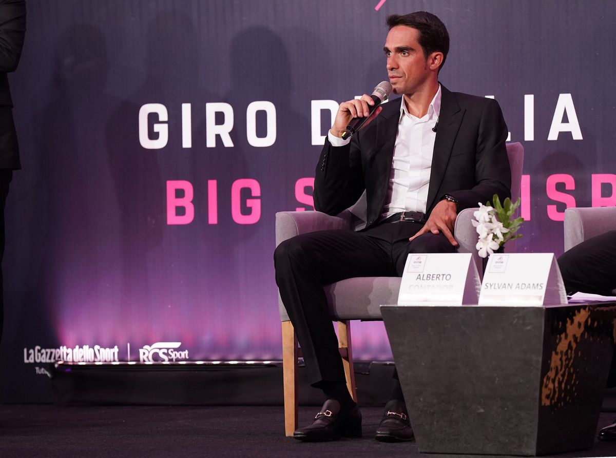 Alberto Contador at the Giro presentation