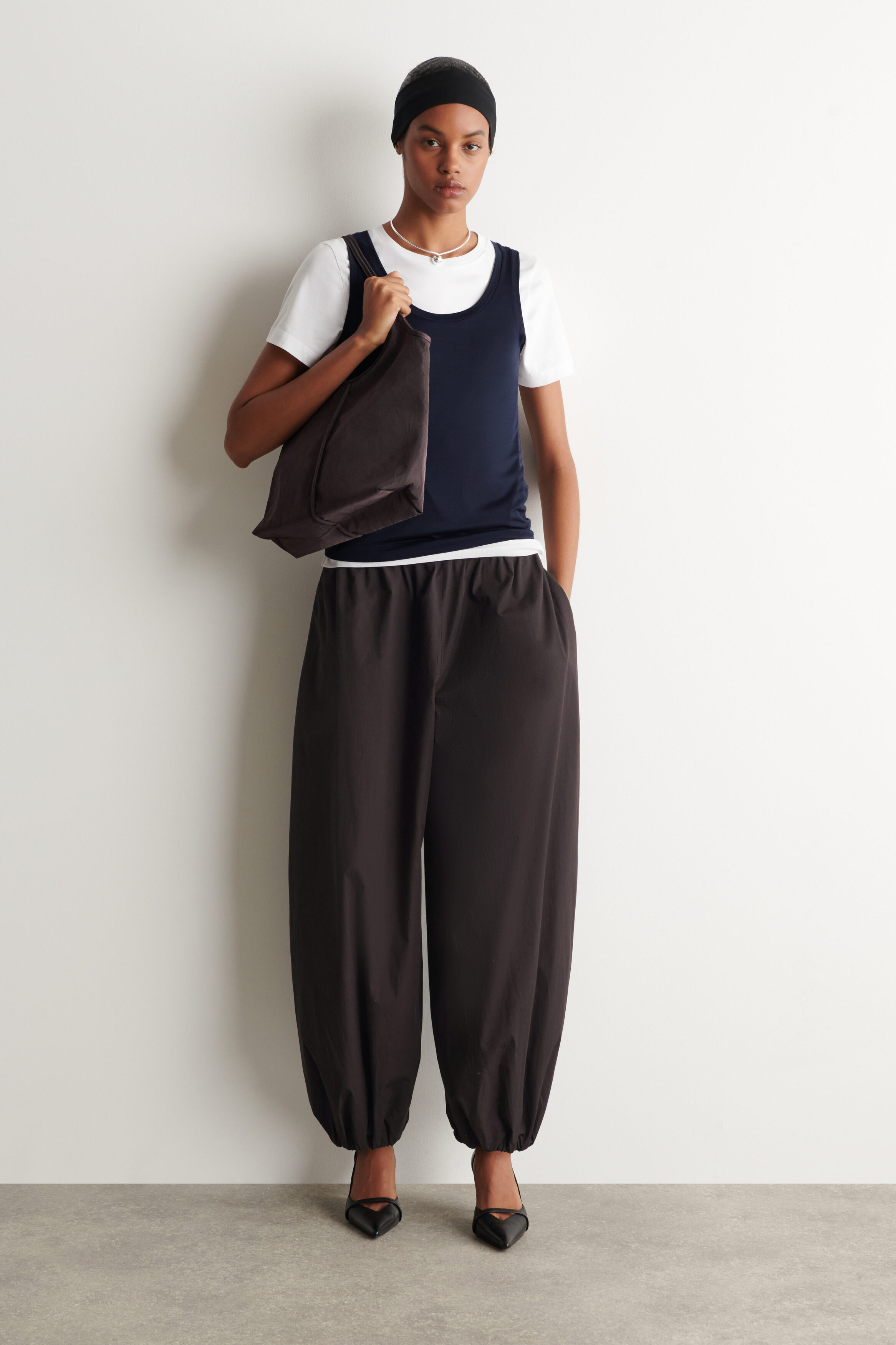Sculpted Tote Bag - Crinkled Shell
