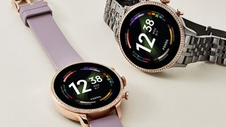 Fossil Gen 6 women's smartwatches on a flat surface