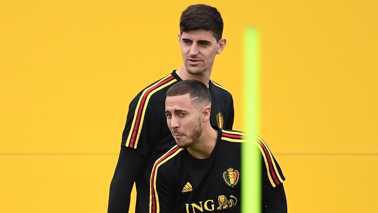 Eden Hazard Thibaut Courtois