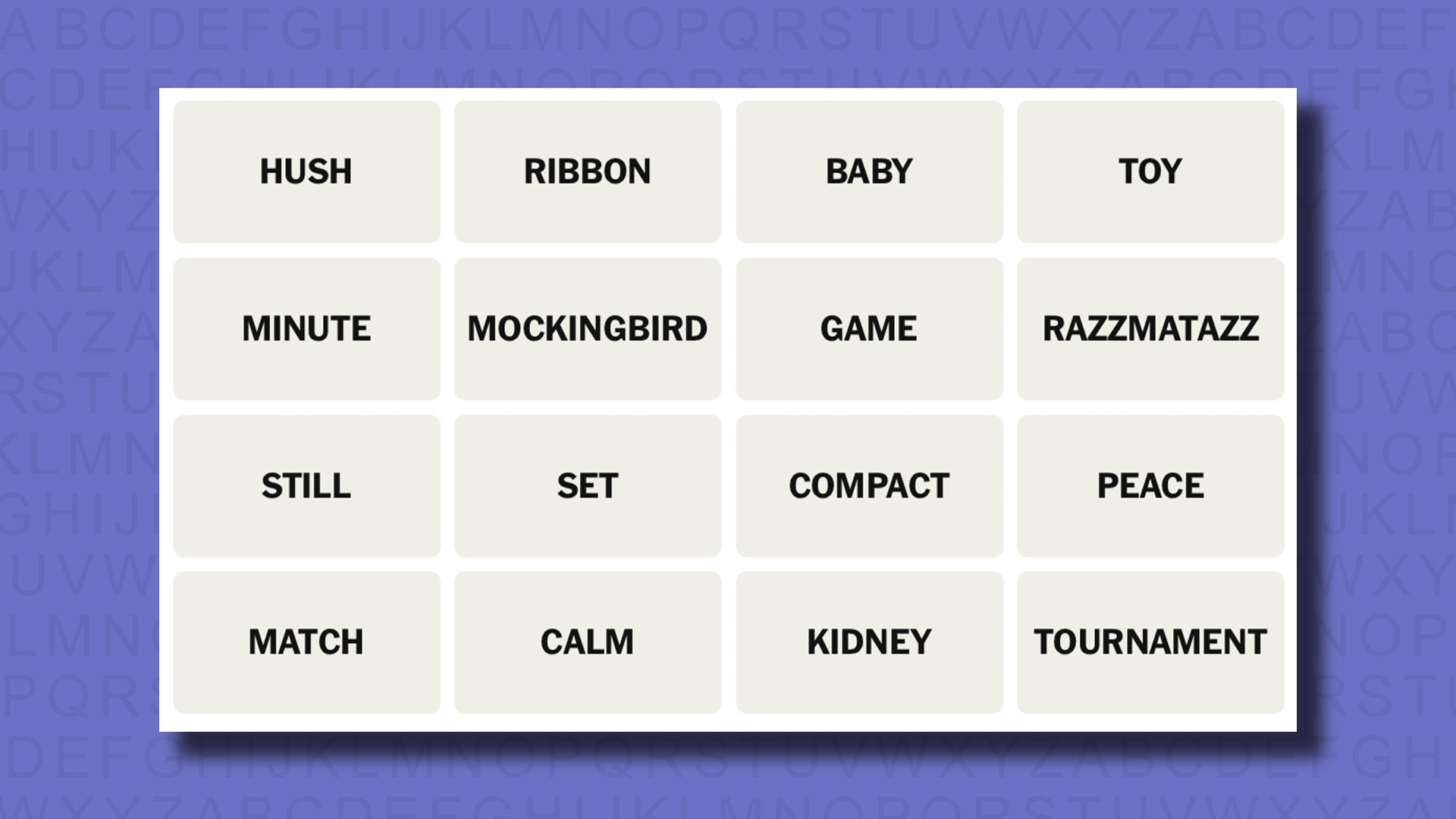 NYT Connections hints for game 695 on a purple background