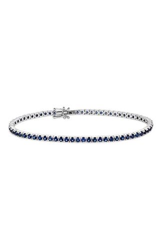 Blue Nile Blue Sapphire Tennis Bracelet In 14k White Gold