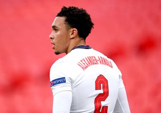 Trent Alexander-Arnold wears the England number two shirt