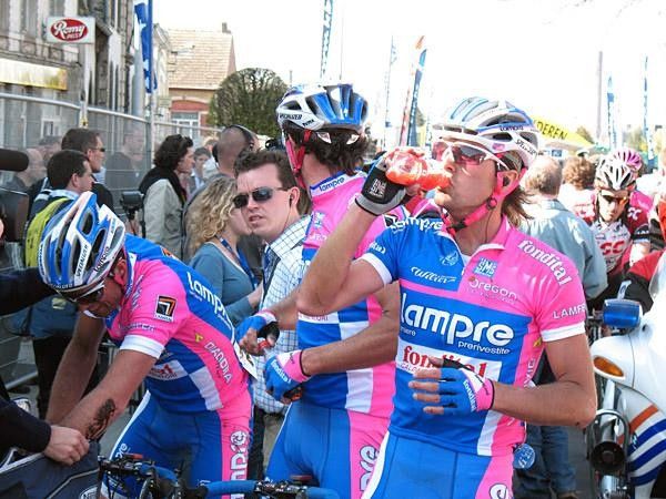 The Lampre team happy that their efforts brought the win