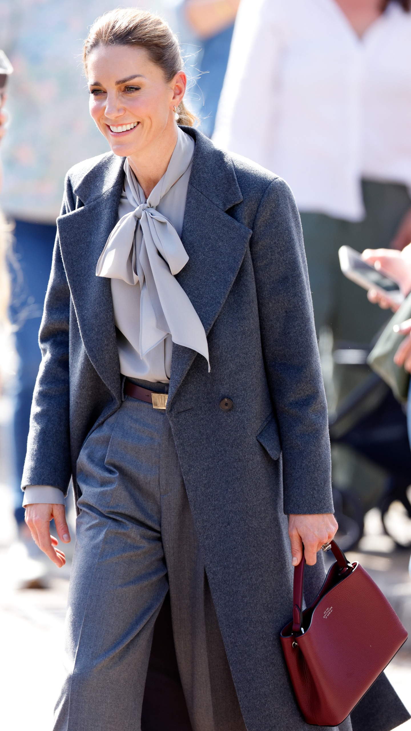 Catherine, Princess of Wales departs Pulborough Village Hall following her visit to the volunteer-lead West Sussex Minibus service on September 30, 2026