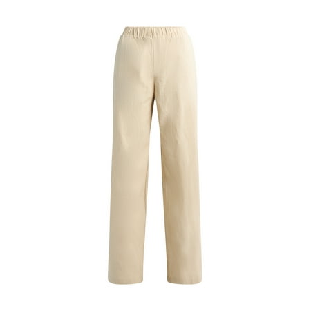 Scoop Women's Linen Blend Wide Leg Pants, 32" Inseam, Sizes Xs-4x