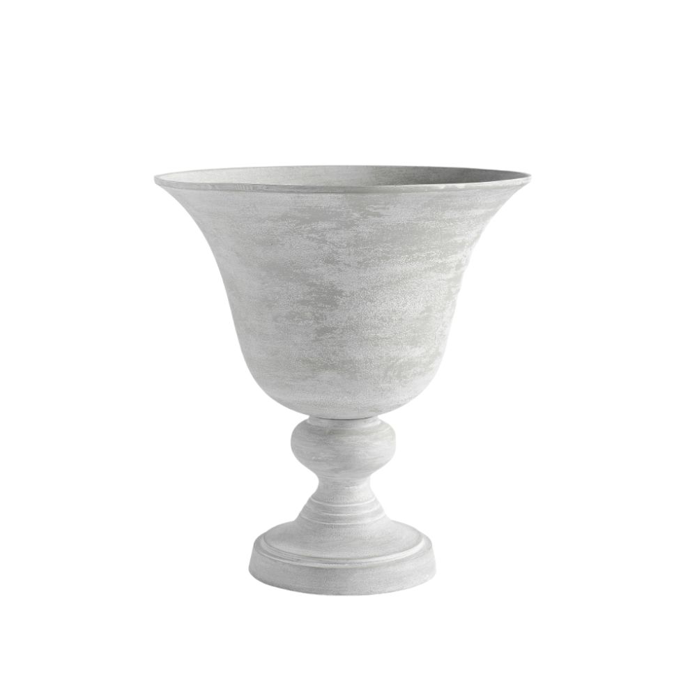 Pedestal zinc vase
