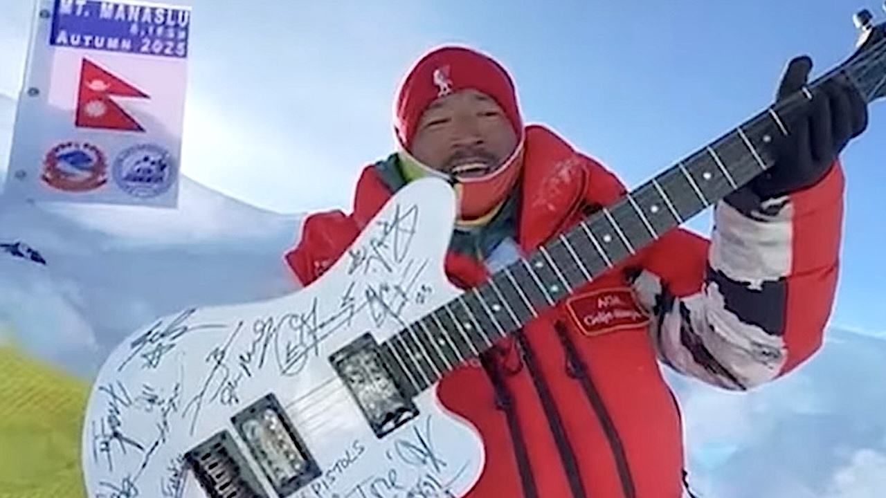 Signed Metal for Nepal guitar