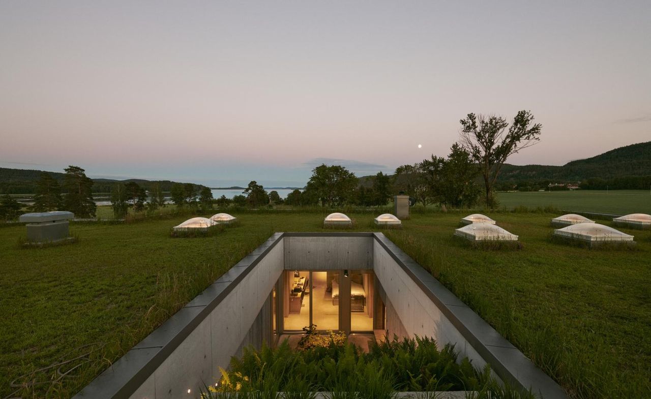 Villa AA by CF Moller looking out from the roof