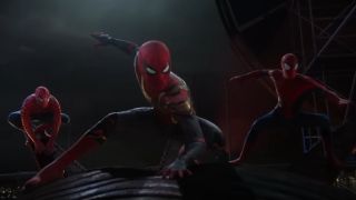 Spider-Man: No Way Home's three Spider-Men posed for battle