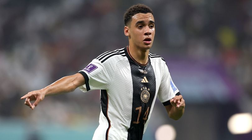 Germany&#039;s Jamal Musiala in action in the World Cup game against Costa Rica.