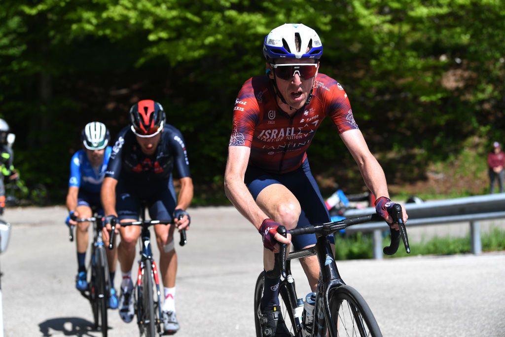 SEGA DI ALA ITALY MAY 26 Daniel Martin of Ireland and Team Israel StartUp Nation in the Breakaway during the 104th Giro dItalia 2021 Stage 17 a 193km stage from Canazei to Sega di Ala 1246m UCIworldtour girodiitalia Giro on May 26 2021 in Sega di Ala Italy Photo by Tim de WaeleGetty Images