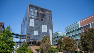 Modern glass office building, home to artificial intelligence company OpenAI, San Francisco, California, May 27, 2025.