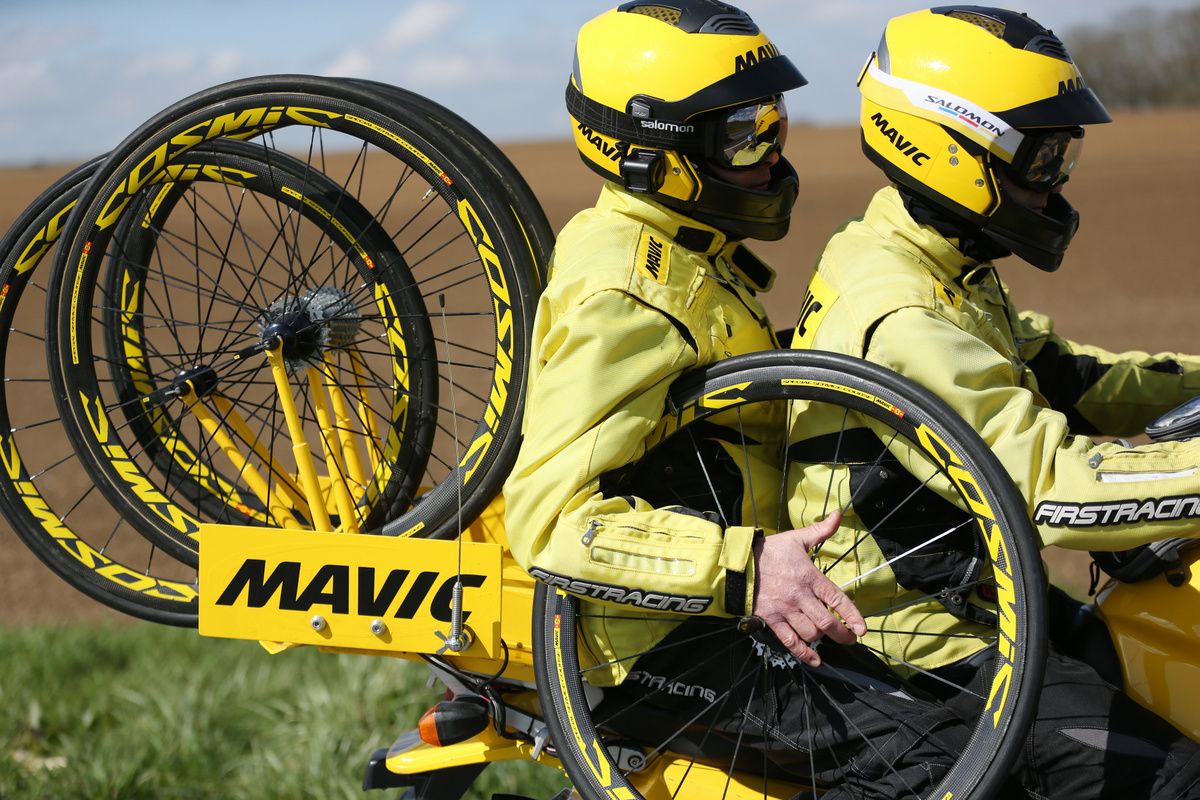 The Mavic motobikes can save a riders race with a spare wheel but there were no disc wheels in 2016