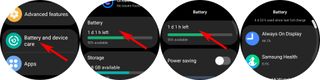 How to find battery stats on a Samsung Galaxy Watch