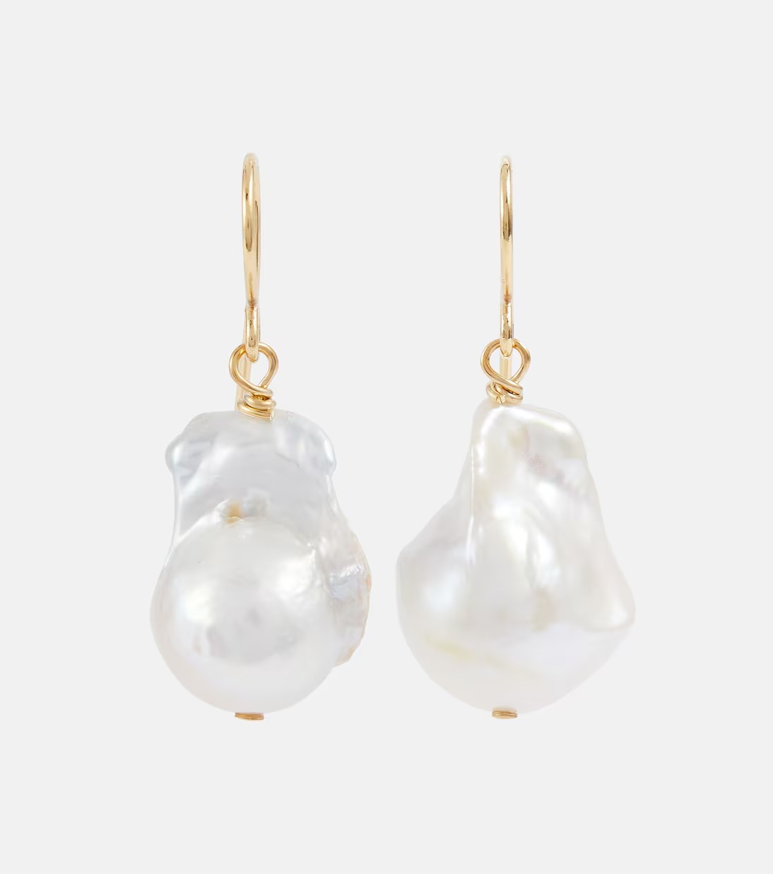 Jil Sander white pearl earrings 
