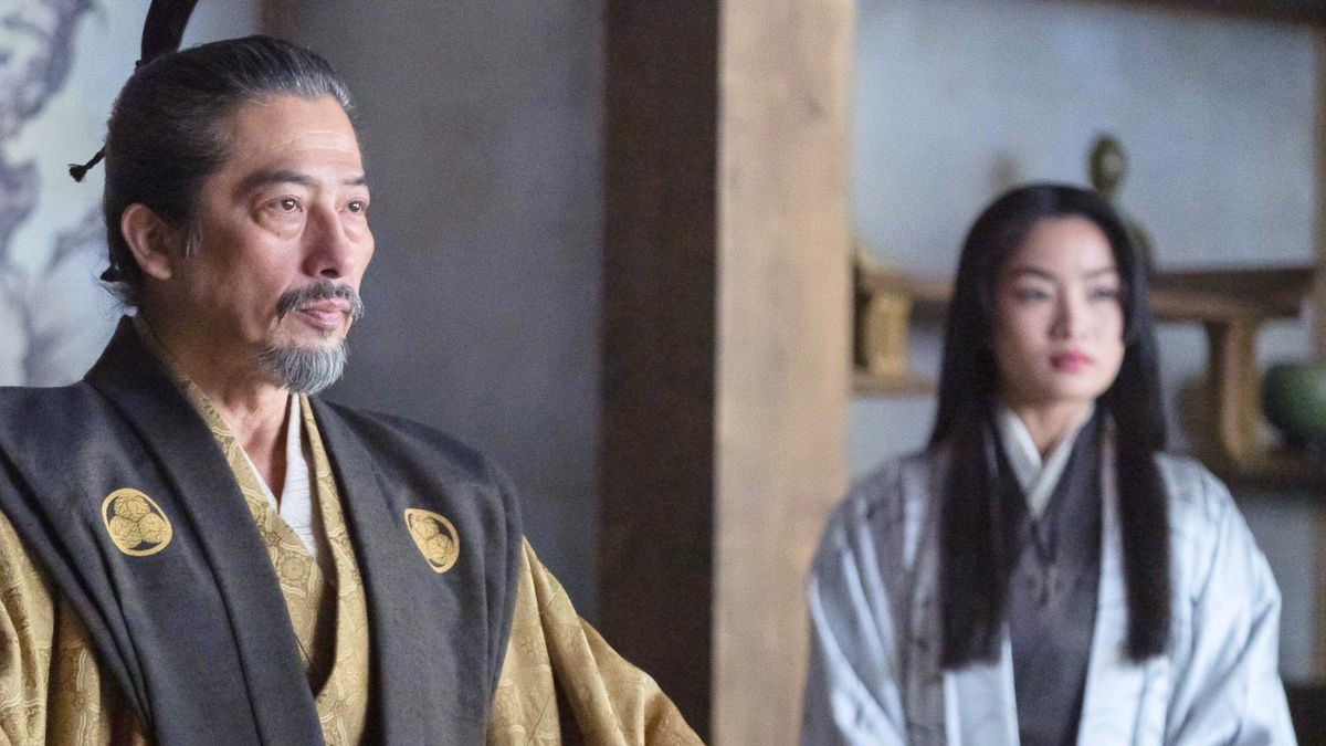 Hiroyuki Sanada and Anna Sawai in Shogun