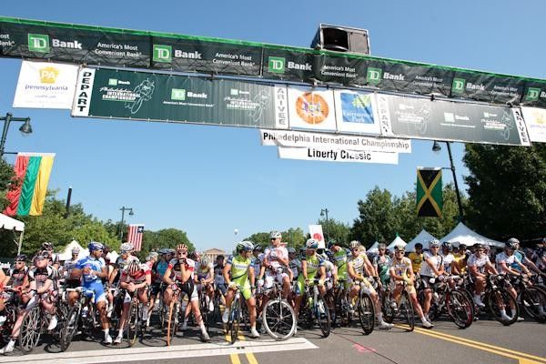 Riders take to the line.