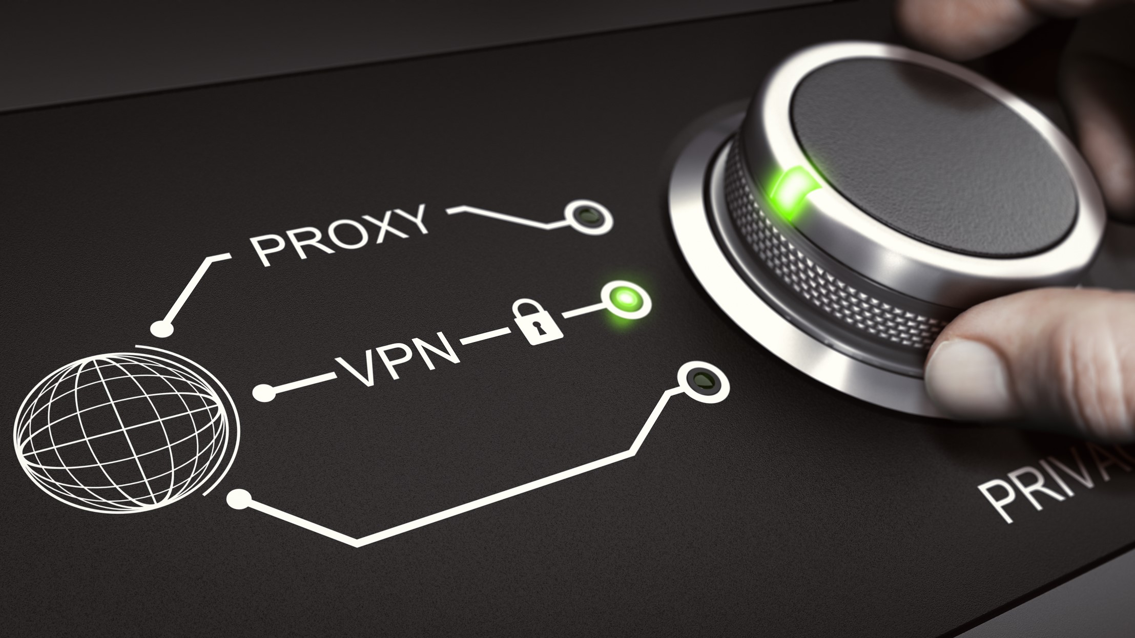 Botón de proxy frente a VPN