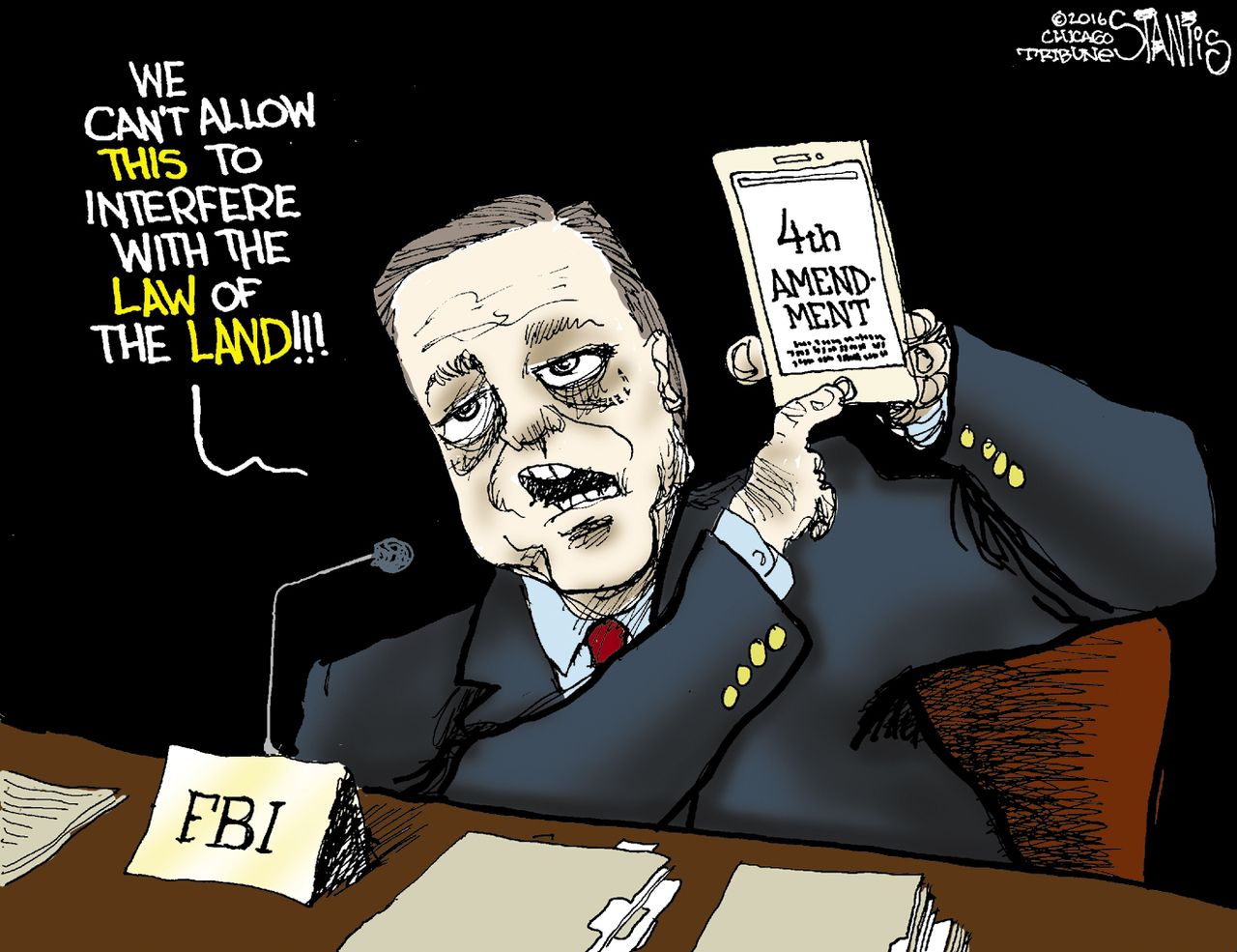 Editorial Cartoon U.S. Apple FBI