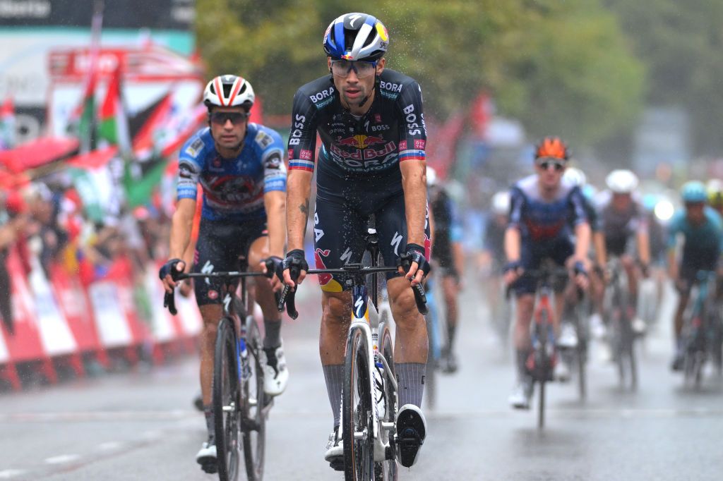 SANTANDER SPAIN SEPTEMBER 04 competes during the La Vuelta 79th Tour of Spain 2024 Stage 17 a 1415km stage Arnuero to Santander UCIWT on September 04 2024 in Santander Spain Photo by Tim de WaeleGetty Images