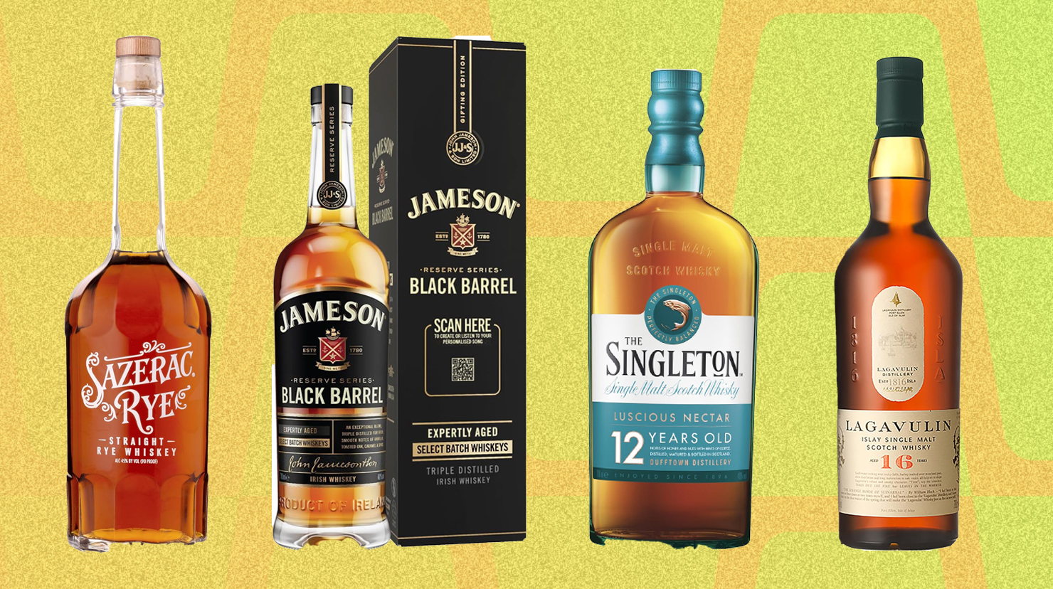 A selection of discounted whisky bottles