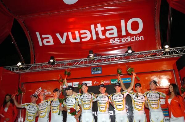 HTC-Columbia win the opening stage of the Vuelta 2010
