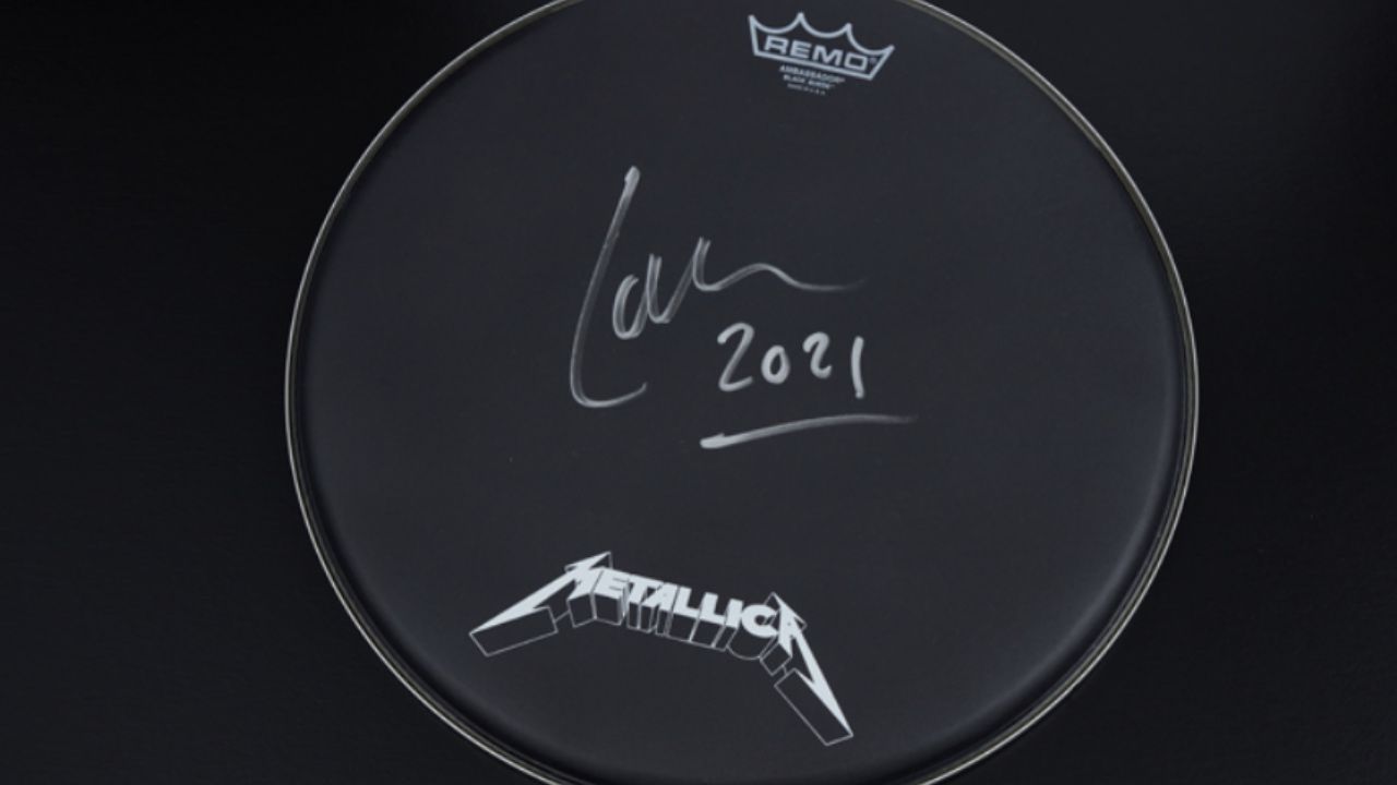 Tama Ltd Edition Lars Ulrich Black Album Signature Snare
