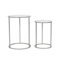 Ocio Champagne marble effect Side table | £48 at B&amp;Q