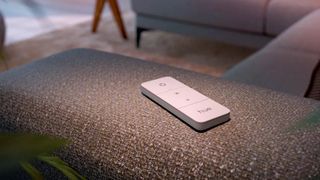 Philips Hue dimmer switch on sofa arm