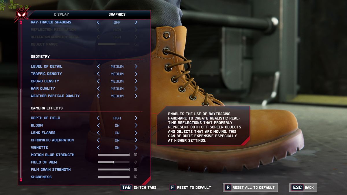 Spider-Man Miles Morales PC Settings