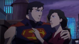 Superman holding Lois Lane in The Death of Superman