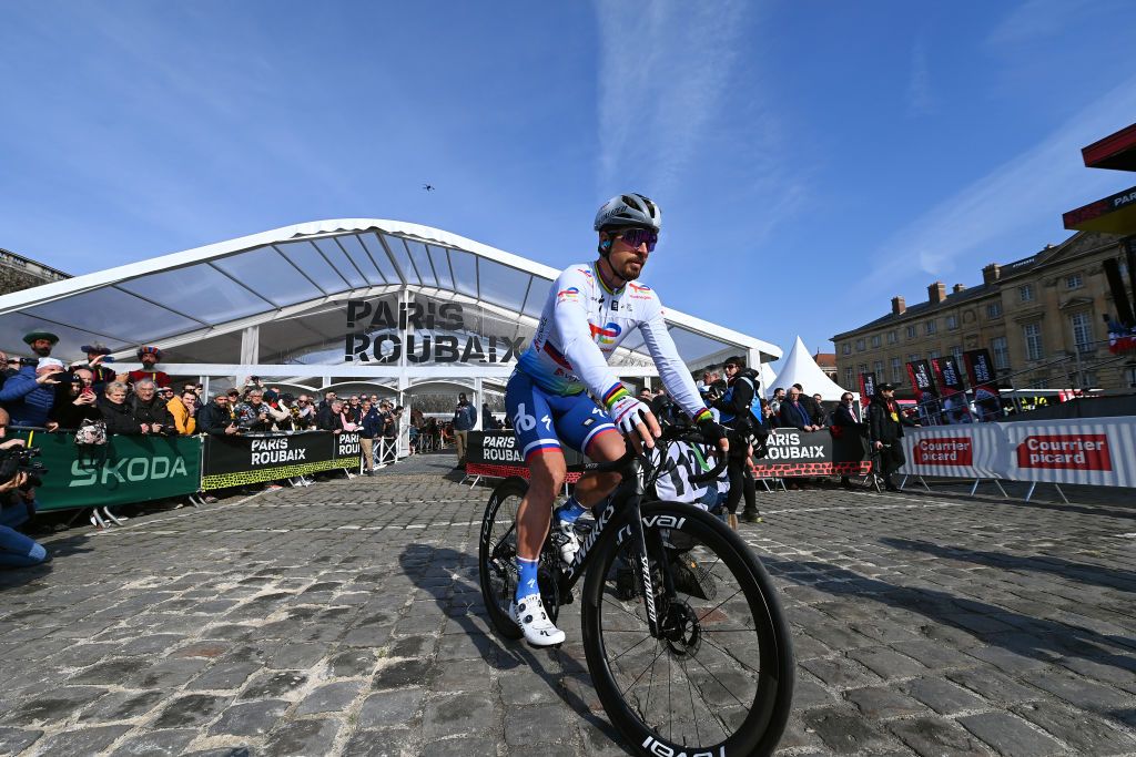 Peter Sagan at the start of his final Paris-Roubaix