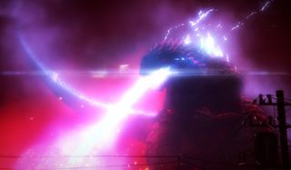 Godzilla breathing atomic breath Godzilla Singular Point Netflix