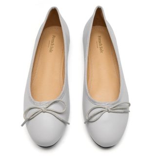 Amelie Light Grey Leather by French Sole