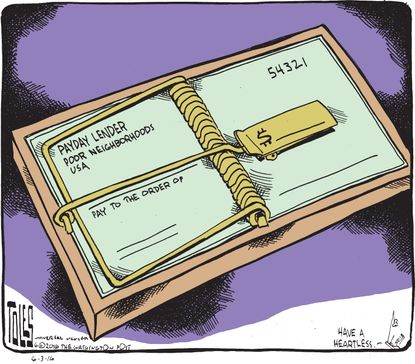 Editorial cartoon U.S. payday loan