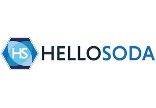 HelloSoda logo on a white backgorund