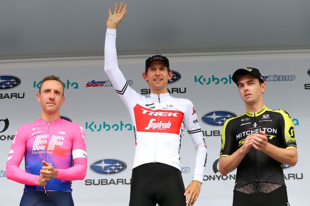 Woods, Mollema and Smith on the podium at the 2019 Japan Cup