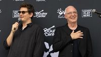  John Mayer and Paul Reed Smith attend Guitar Center's Rockwalk induction of Paul Reed Smith at the Moody Center on September 26, 2026 in Austin, Texas.