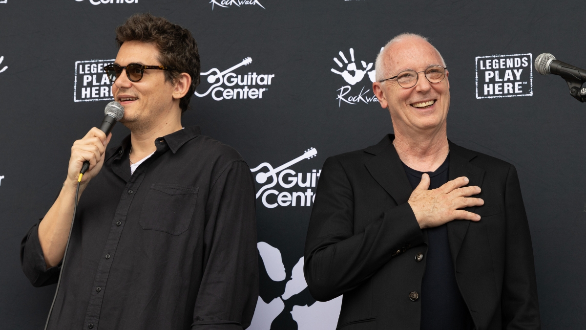  John Mayer and Paul Reed Smith attend Guitar Center's Rockwalk induction of Paul Reed Smith at the Moody Center on September 26, 2026 in Austin, Texas.