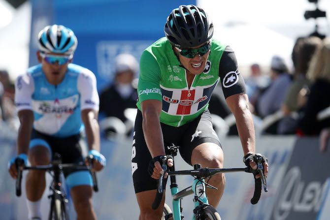 Runner-up on the opening stage, Travis McCabe (USA National Team), can't hold on to the green points jersey after stage 2 of the 2019 Tour of California