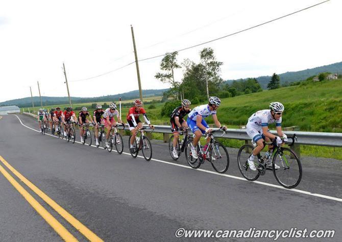 Francois Parisien (Team Argos-Shimano) at the front of the chase